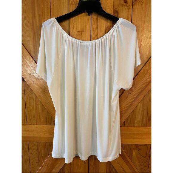 I.N. Studio White Blouse Top Size 1X (0700) - Picture 5 of 5